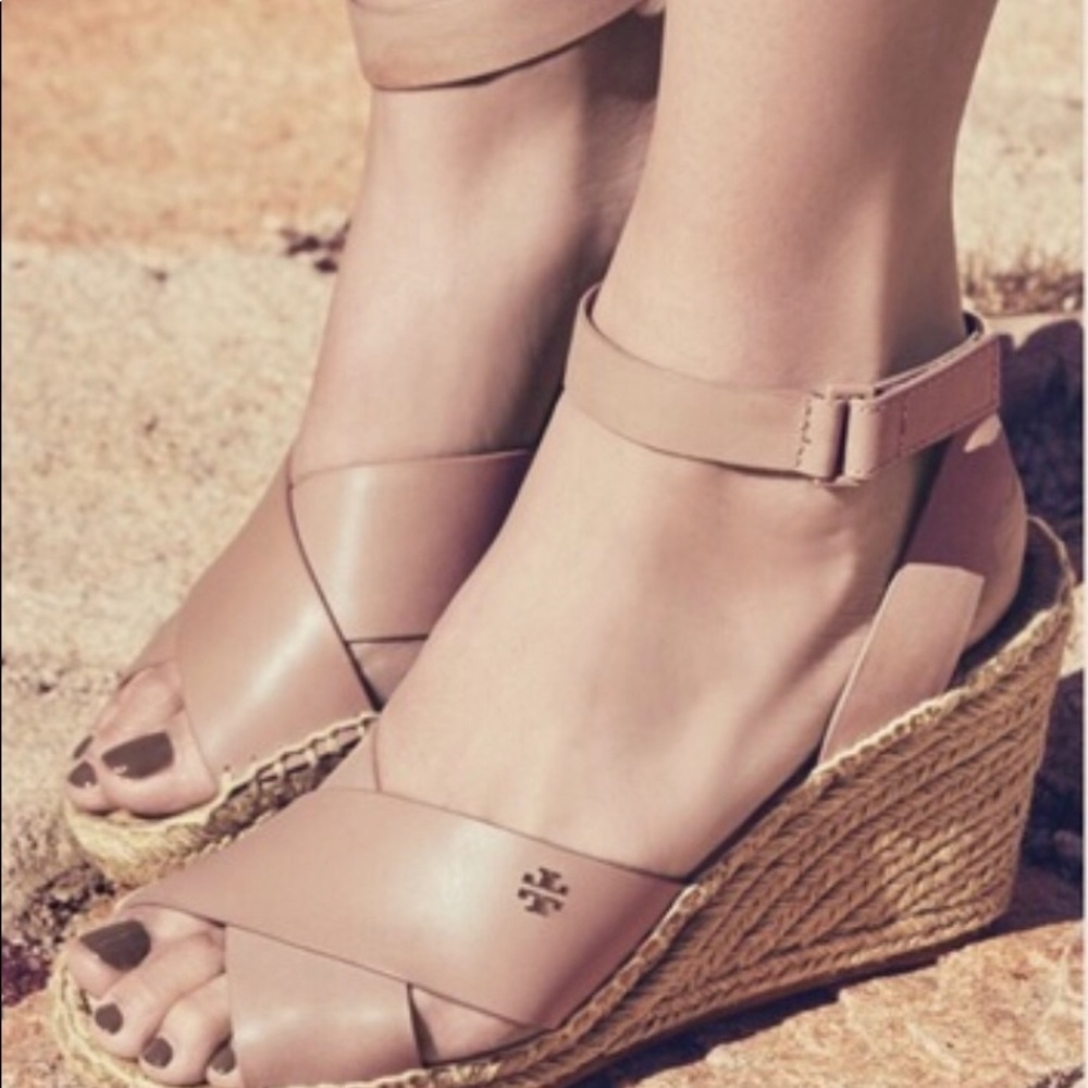 Tory Burch Bima Crossover Wedge Sandals